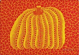 Pumpkin 4 Yayoi Kusama Japanese Painting in Oil for Sale