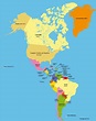 Países y regiones/subdivisiones de América - El Lingüístico
