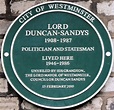 Lord Duncan-Sandys - Vincent Square, London, UK - Blue Plaques on ...