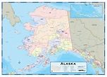 Alaska Counties Wall Map | Maps.com.com