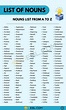 List of Nouns: 1000+ Common Nouns List in English • 7ESL