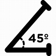 Acute Angle Of 45 Degrees Vector SVG Icon - SVG Repo