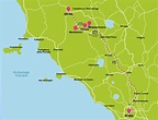 Mapa de Toscana | Plano con rutas turísticas