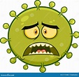 Asustado Coronavirus Covid19 Caricatura Carácter Emoji Ilustración del ...