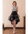 2018 High Low Black Prom Dress With Sparkly Bodice For Teens #CH6670 ...