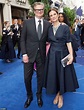 Colin Firth's wife Livia looks elegant in a structured navy blue dress ...