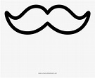 Moustache Coloring Page - Dibujo De Bigote Para Colorear, HD Png ...