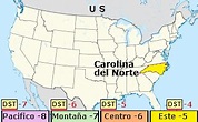 Cambio horario Carolina del Norte, USA 2024 - hora actual - huso horario