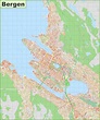 Detailed map of Bergen