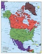 Large detailed political map of North America - 1995 | North America ...