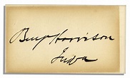 Lot Detail - Benjamin Harrison Signature
