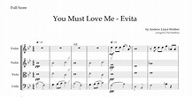 You Must Love Me " "Free Sheet Music" " The Violin Place