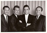 Johnny Cash and The Tennessee Three, circa 1968. Left to right: Lead ...