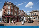 A View of Shops on Market Place in Banbury, Oxfordshire in the United ...