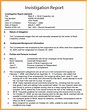 Investigation Report Template Doc (3) - TEMPLATES EXAMPLE | TEMPLATES ...