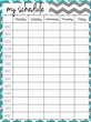 School Schedule Template Printable - Cards Design Templates
