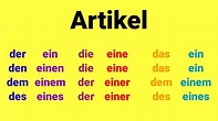 Deutsch lernen, Artikel, #derdiedas , der, die, das, ein, eine, den ...