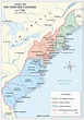 Map of the Thirteen Colonies in 1760