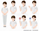 護士制服女性圖沒有線集-插圖素材 [50456006] - PIXTA圖庫