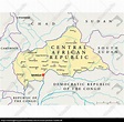 zentralafrikanische republik politische karte - Lizenzfreies Foto ...