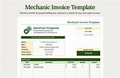 Mechanic Invoice Template in Google Docs, Word, Numbers, Pages, PDF ...