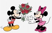 Minnie Mickey Roses2 - Mickey Mouse With A Rose Transparent PNG ...