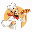 Chef de pizza de dibujos animados 638290 Vector en Vecteezy