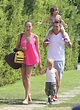 Singer Mark McGrath walked back to the car with his wife Carin ...