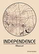 Karte / Map ~ Independence, Missouri - Vereinigte Staaten von Amerika ...