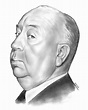 Alfred Hitchcock Drawing by Greg Joens