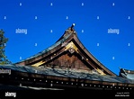 El gran Santuario de Ise, Prefectura de Mie, Japón: detalle de techo ...