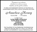 Traueranzeigen von Anneliese Herzog | www.abschied-nehmen.de