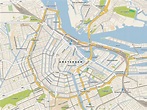 Un mapa de Amsterdam - mapa Detallado de Amsterdam (países Baixos)