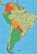 Mapa de América del Sur 🥇 Mapas de Sudamérica ⊛ Suramérica
