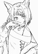 Dibujos de Chica Anime Gata para colorear - AniYuki.com