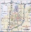 Sioux Falls SD roads map, map highway Sioux Falls city surrounding area