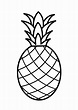 Printable Pineapple Coloring Pages PDF - Coloringfolder.com | Desenho abacaxi, Frutas para ...