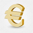 Signo de euro dorado vectorial aislado sobre fondo blanco. 2022