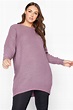 Mauve Purple Chunky Knitted Jumper | Yours Clothing