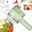 4 in 1 Portable Electric Vegetable Cutter Set, Mini Food Electric ...