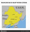 Historical Map Manchukuo Territory Modern China State Manchuria World ...