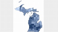 2020 Census data and map: Michigan population change by county since 2010