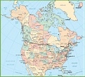 USA and Canada map