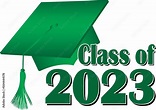 Green Class of 2023 Graduation Cap Stock Vector | Adobe Stock