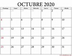 Calendario Octubre 2020