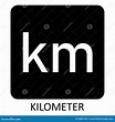 Kilometer Symbol Illustration Stock Illustration - Illustration of ...