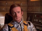 Nick Tate as Alan Carter at the controls of an Eagle from Space 1999 ...