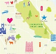 Personalised Lincolnshire Map: Add Favourite Places By Holly Francesca ...
