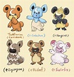 Teddiursa Crossbreed Variations (by iekun on tumblr) | Pokemon breeds ...