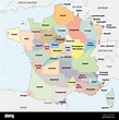 Mapa de los principales idiomas regionales franceses Imagen Vector de ...
